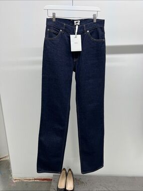 NWT Dior Women's Dark Blue Straight-Leg Jeans
